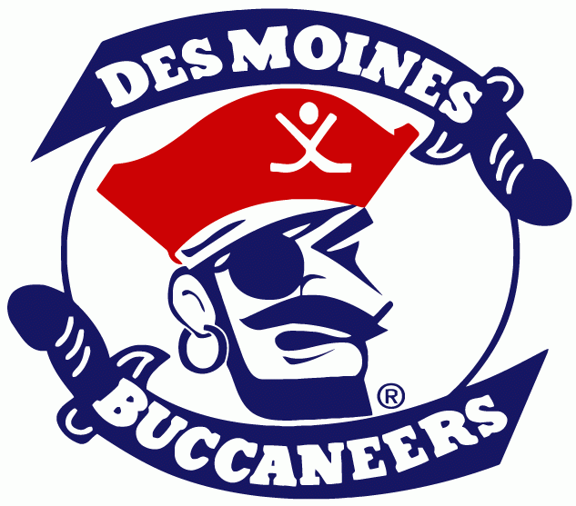 des moines buccaneers 1980-2005 primary logo iron on heat transfer